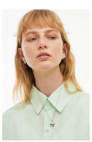 Μοντέρνο χρώμα κολιέ με μενταγιόν αστέρι για γυναίκες