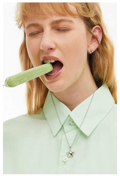 Μοντέρνο χρώμα κολιέ με μενταγιόν αστέρι για γυναίκες