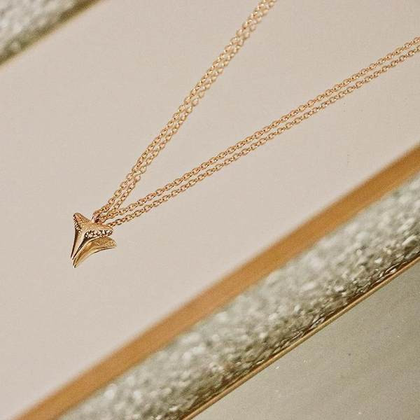 Γυναικείο ντελικάτο κολιέ με μενταγιόν σε χρυσό χρώμα