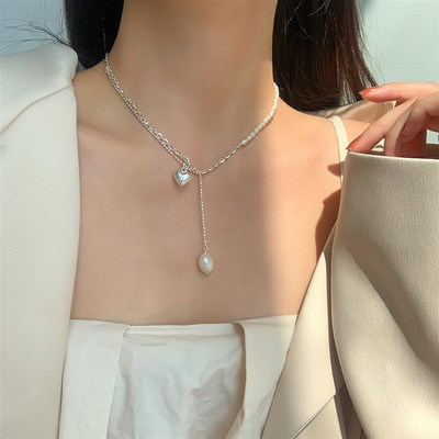 Γυναικείο ντελικάτο κολιέ με μαργαριτάρι μενταγιόν