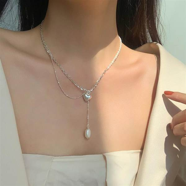 Γυναικείο ντελικάτο κολιέ με μαργαριτάρι μενταγιόν