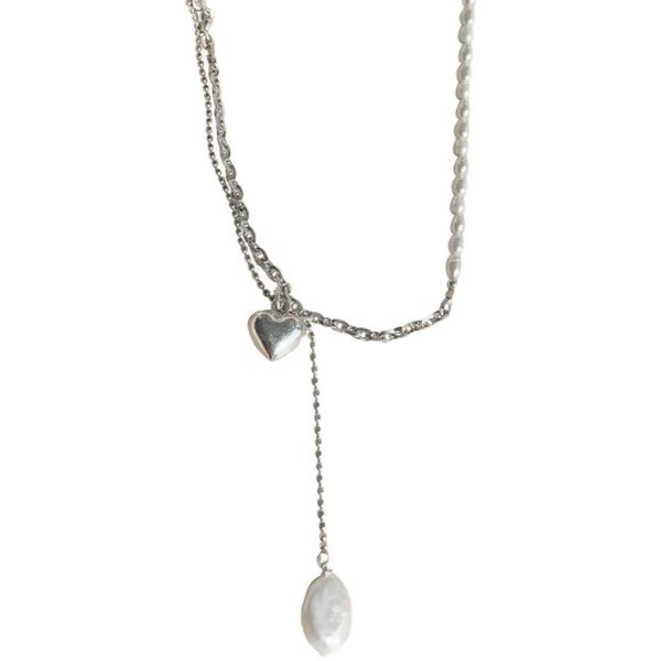 Γυναικείο ντελικάτο κολιέ με μαργαριτάρι μενταγιόν