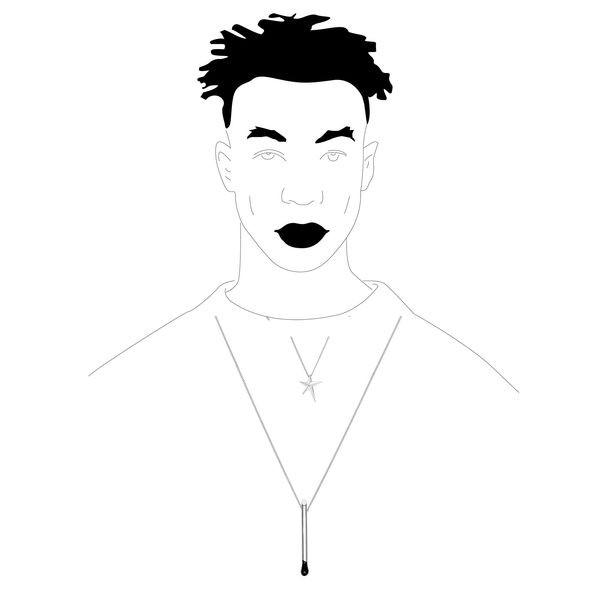 Μοντέρνα γυναικεία αλυσίδα με μενταγιόν - ασημί χρώμα