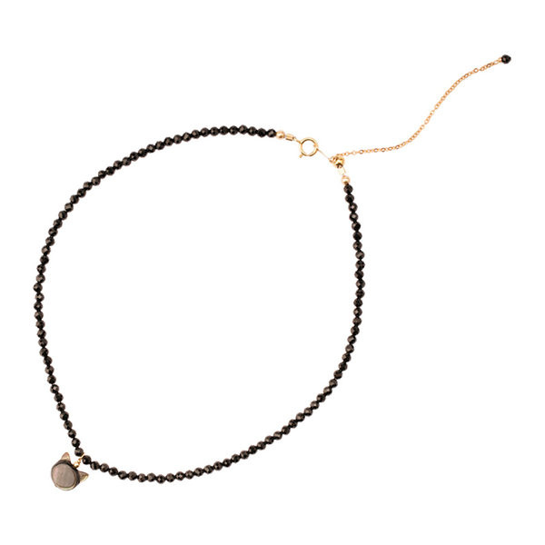 Moderna ženska ogrlica s privjeskom u crnoj boji