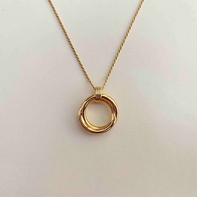 Γυναικείο κολιέ με μενταγιόν - χρυσό χρώμα