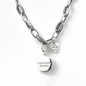 Uue mudeli ripatsiga naiste kaelakee - hõbedast värvi