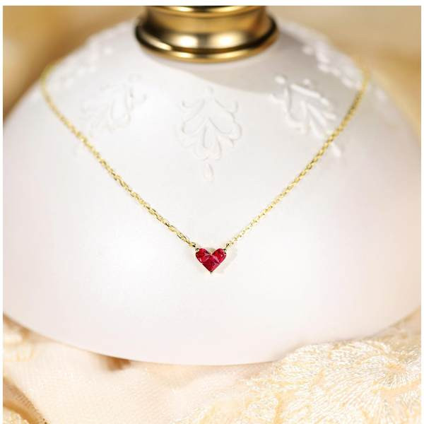 Μοντέρνα γυναικεία λεπτή αλυσίδα με χρωματιστή πέτρα