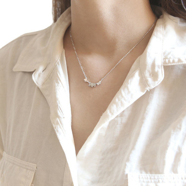 Kasdieniai moteriški karoliai su dramblio puošmena