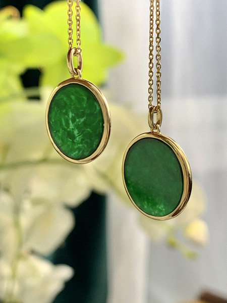 Νέο μοντέλο λεπτή γυναικεία αλυσίδα με μενταγιόν - χρυσό χρώμα