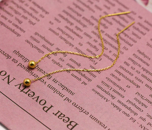 Γυναικεία κρεμαστά  σκουλαρίκια σε χρυσό χρώμα