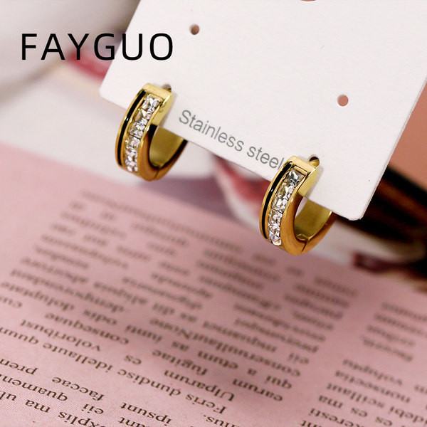 Στρογγυλά σκουλαρίκια με πέτρες