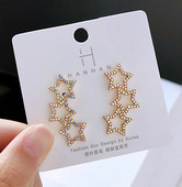 Дълги обеци с камъни