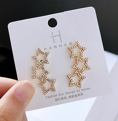 Дълги обеци с камъни