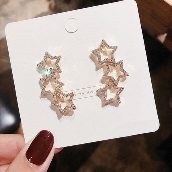 Дълги обеци с камъни 