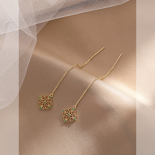 Νέο μοντέλο γυναικεία κρεμαστά σκουλαρίκια με πέτρες