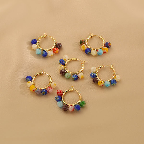 Καθημερινά γυναικεία σκουλαρίκια με χάντρες