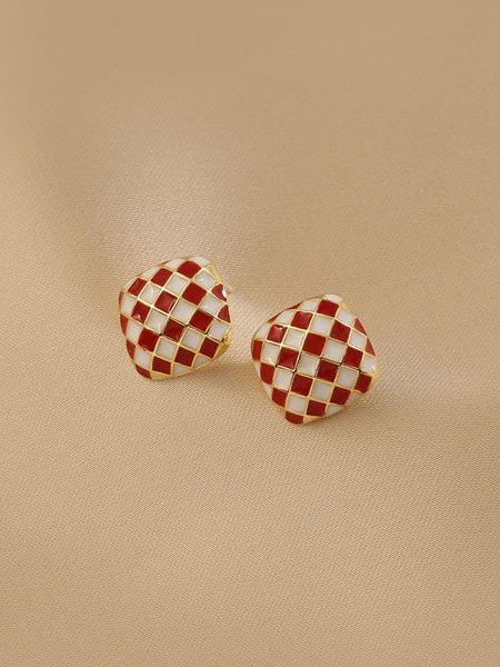 Naiste moodsad ruudukujulised kõrvarõngad