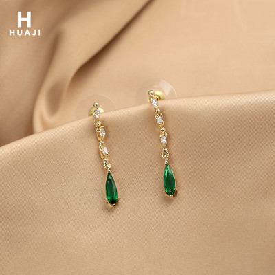 Κομψά γυναικεία κρεμαστά σκουλαρίκια με πέτρες