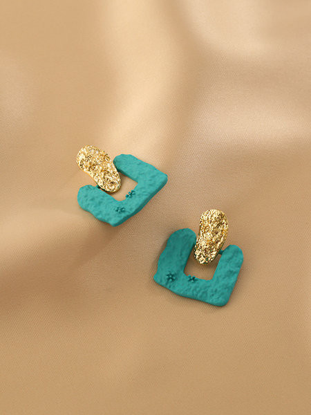 Дамски обеци в син и розов цвят 