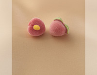 Γυναικεία σκουλαρίκια νέο μοντέλο σε μορφή ροδάκινου