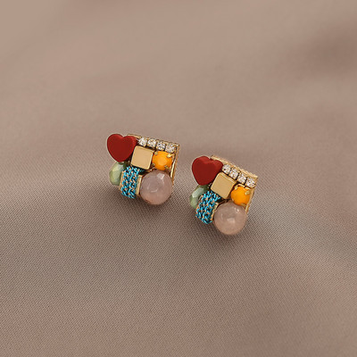 Γυναικεία χρωματιστά σκουλαρίκια με πέτρες