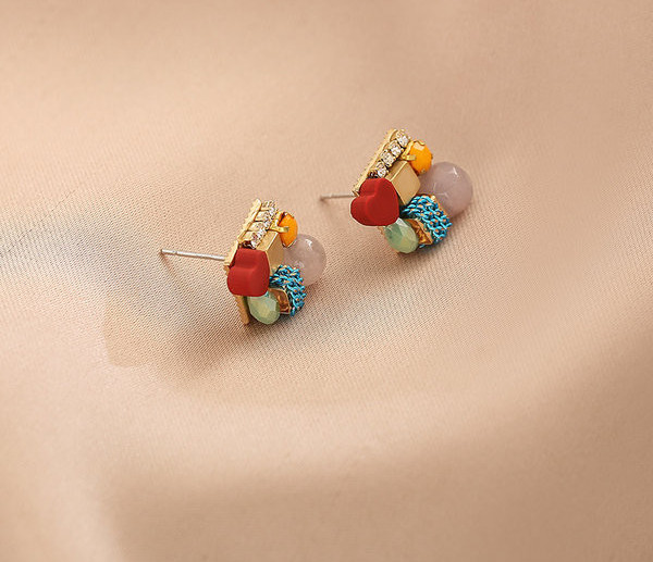 Γυναικεία χρωματιστά σκουλαρίκια με πέτρες
