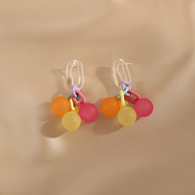 Uus mudel värvilise ripatsiga naiste kõrvarõngad