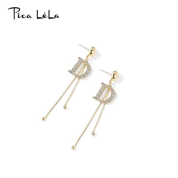 Moderne duge naušnice s kamenčićima