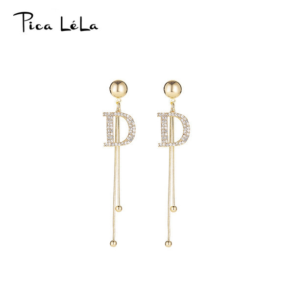 Moderne duge naušnice s kamenčićima