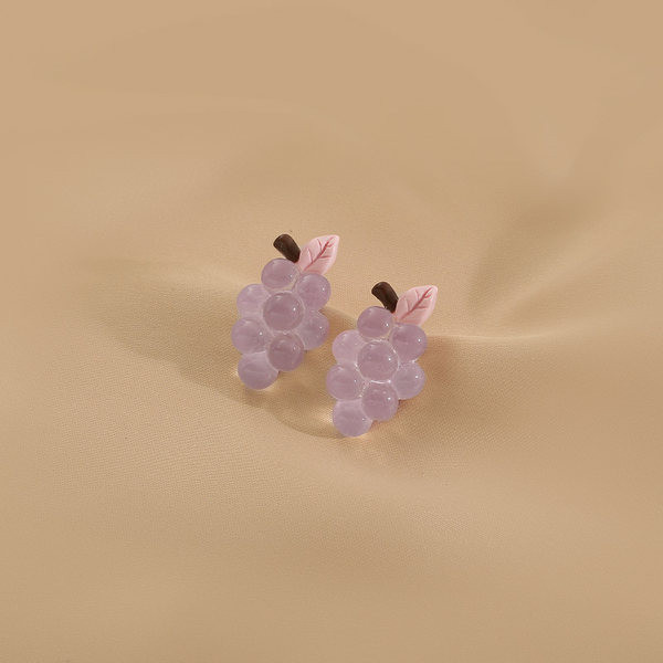 Kasdieniai moteriški vynuogių formos auskarai