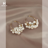 Pärlitega volüümilised kõrvarõngad