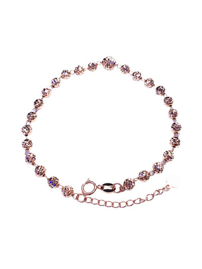 Kuldne naiste käevõru reljeefsete helmestega