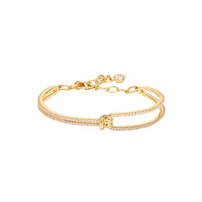 Μοντέρνο γυναικείο βραχιόλι με πέτρες σε χρυσό χρώμα