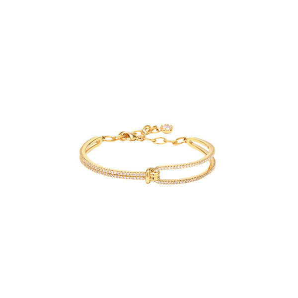 Μοντέρνο γυναικείο βραχιόλι με πέτρες σε χρυσό χρώμα