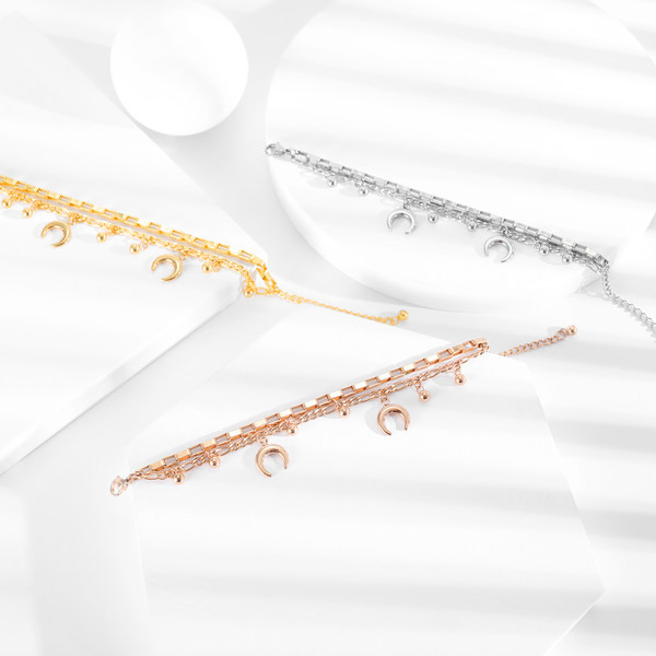 Ατσάλινο γυναικείο βραχιόλι με μενταγιόν