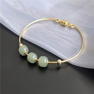 Στρογγυλό γυναικείο βραχιόλι με διακοσμητική πέτρα