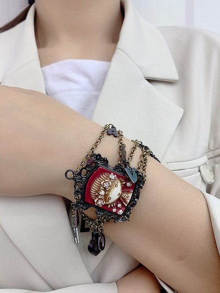 Γυναικείο ρετρό βραχιόλι με μεταλλική διακόσμηση