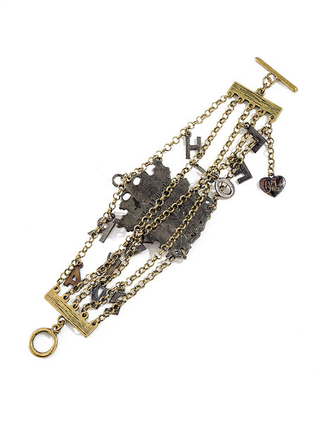 Γυναικείο ρετρό βραχιόλι με μεταλλική διακόσμηση