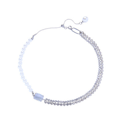 Γυναικείο κολιέ με πέρλες και διακοσμητικές πέτρες