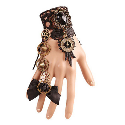 Μοντέρνο γυναικείο βραχιόλι με πέτρες και μεταλλικά στοιχεία