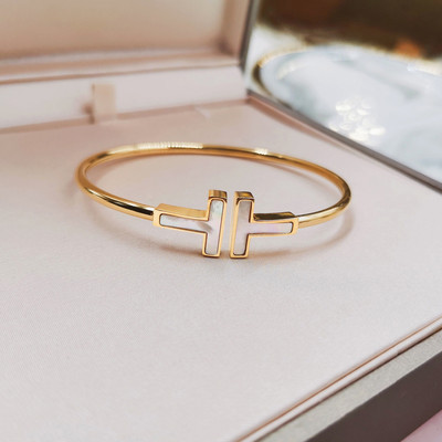 Μοντέρνο γυναικείο βολβό τύπου βραχιόλι - χρυσό και ασημί χρώμα