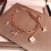 Γυναικείο βραχιόλι διπλό ή μονό με μενταγιόν