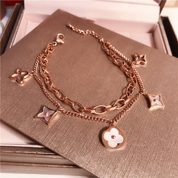 Γυναικείο βραχιόλι διπλό ή μονό με μενταγιόν