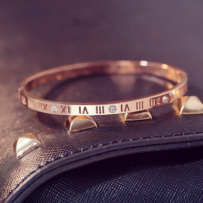 Γυναικείο βραχιόλι από ατσάλι τιτανίου - χαραγμένο