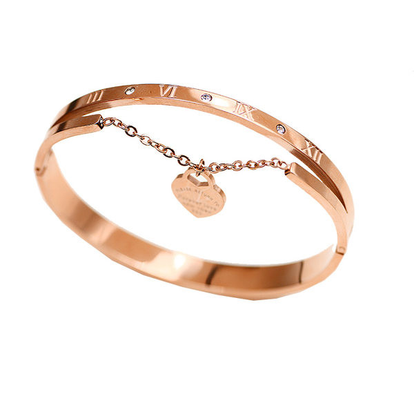 Γυναικείο βραχιόλι από ατσάλι τιτανίου - χαραγμένο