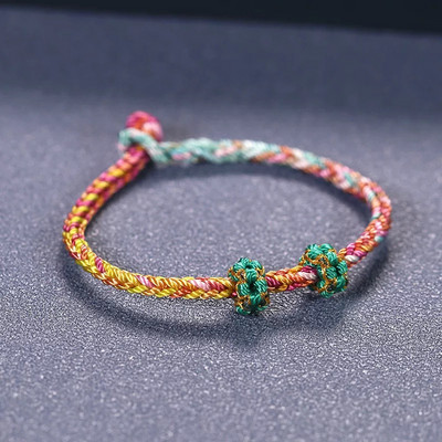 Πολύχρωμο υφασμάτινο βραχιόλι για γυναίκες