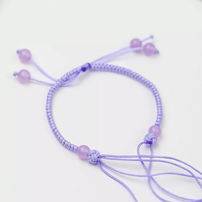 Γυναικείο υφασμάτινο βραχιόλι με χάντρες - πολλά χρώματα