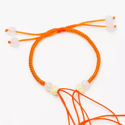 Γυναικείο υφασμάτινο βραχιόλι με χάντρες - πολλά χρώματα