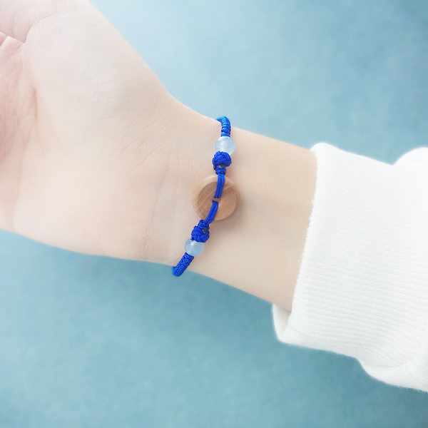 Γυναικείο υφασμάτινο βραχιόλι με χάντρες - πολλά χρώματα