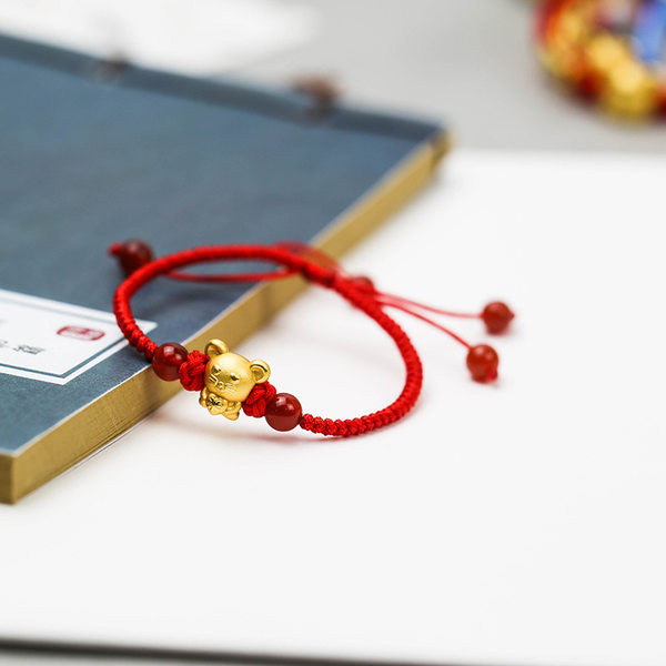 Γυναικείο υφασμάτινο βραχιόλι με χάντρες - πολλά χρώματα